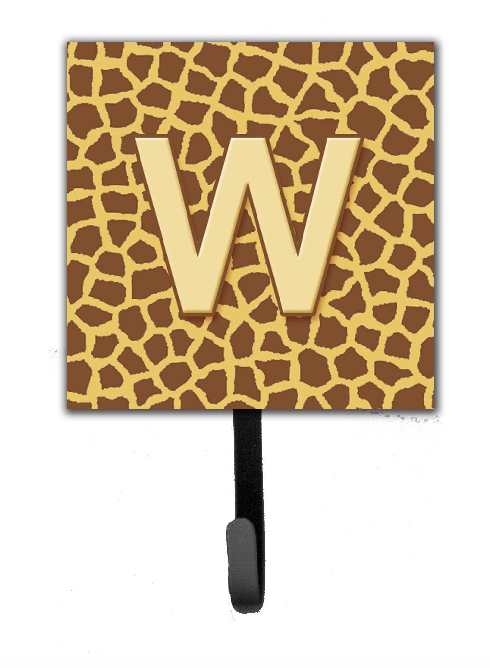 Letter W Initial Monogram - Giraffe Leash Holder or Key Hook by Caroline's Treasures