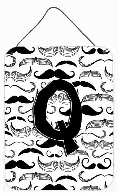 Letter Q Moustache Initial Wall or Door Hanging Prints CJ2009-QDS1216 by Caroline's Treasures