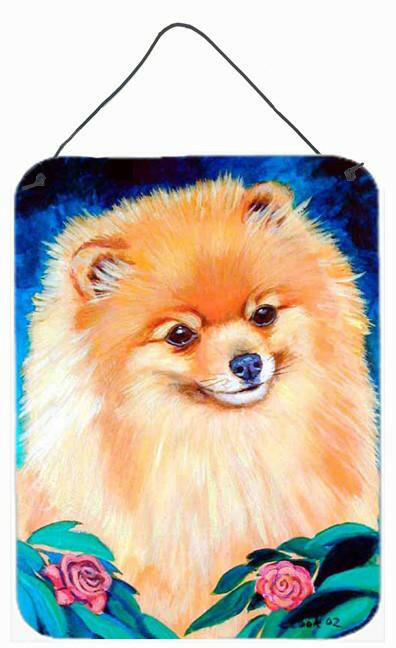 Pomeranian Garden Bud Aluminium Metal Wall or Door Hanging Prints by Caroline's Treasures