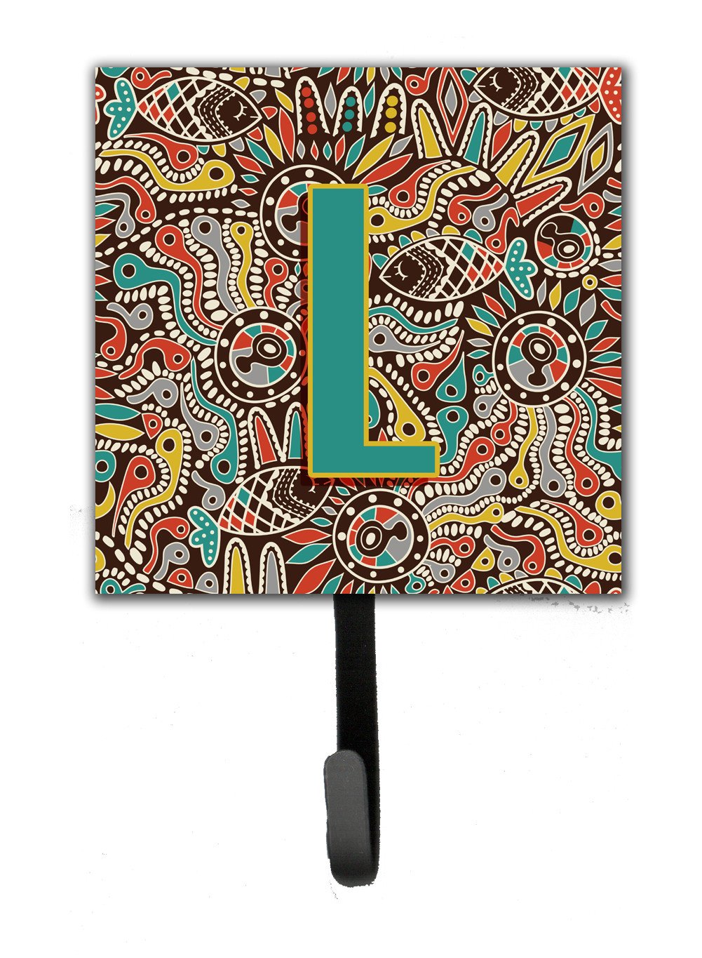 Letter L Retro Tribal Alphabet Initial Leash or Key Holder CJ2013-LSH4 by Caroline&#39;s Treasures