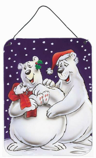 Holiday Polar Bears Wall or Door Hanging Prints AAH7269DS1216 by Caroline's Treasures