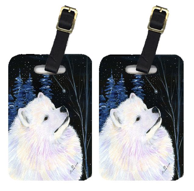 Starry Night Samoyed Luggage Tags Pair of 2 by Caroline&#39;s Treasures