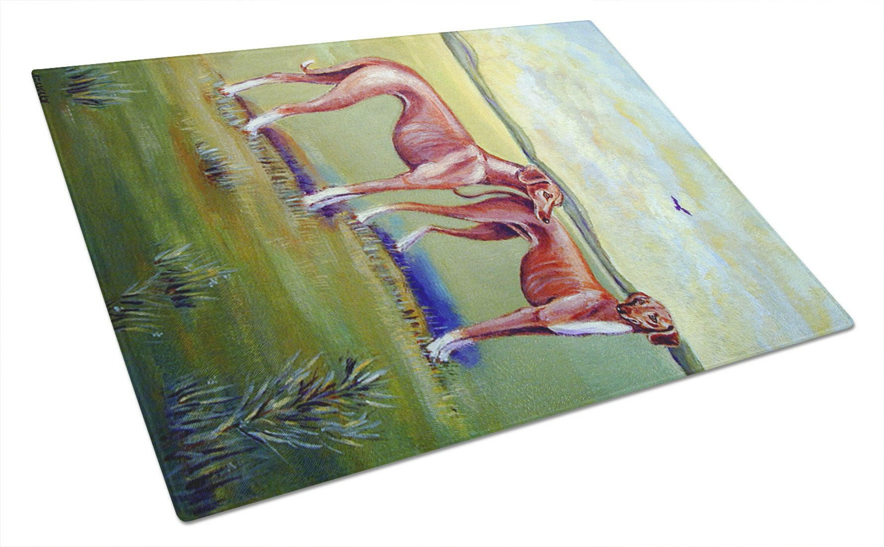 Azawakh Hound Glass Cutting Board Large by Caroline's Treasures