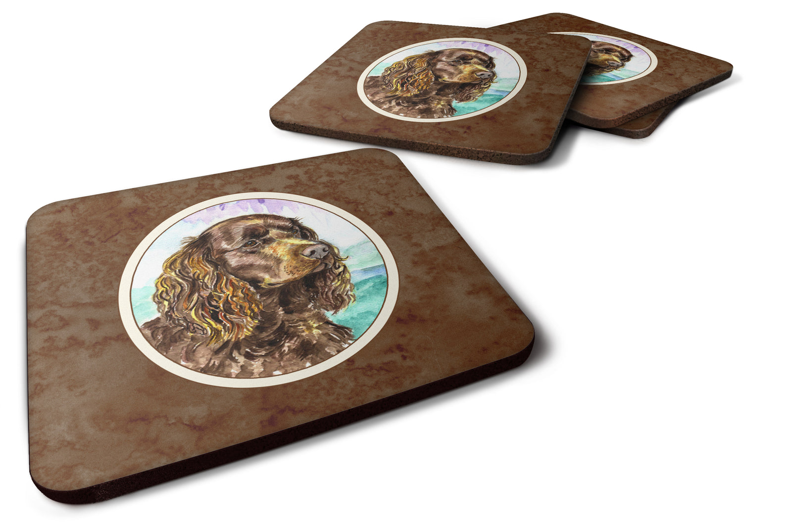 American Water Spaniel Foam Coaster Set of 4 7008FC - the-store.com