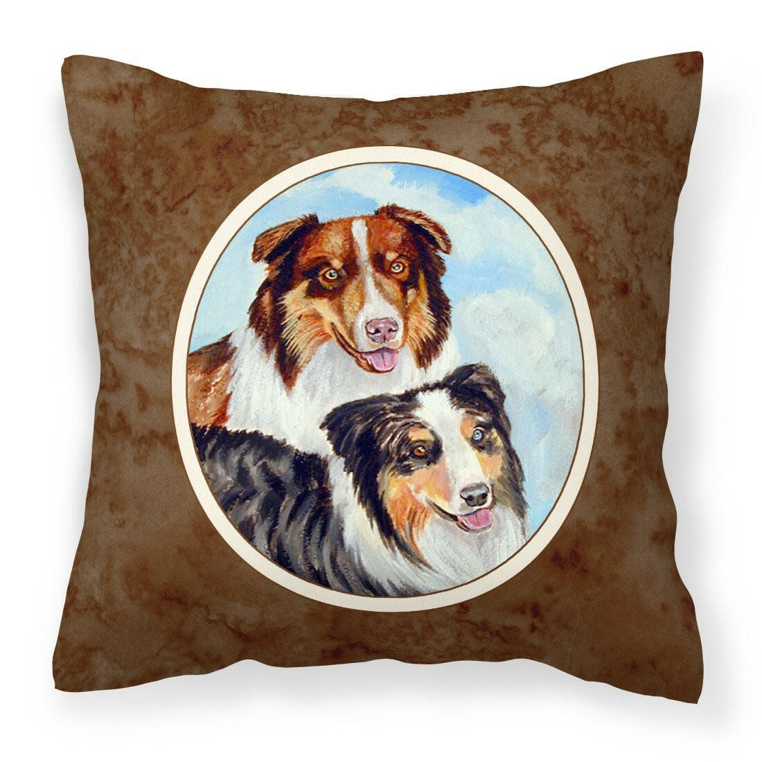 Australian Shepherd What a pair Fabric Decorative Pillow 7009PW1414 - the-store.com