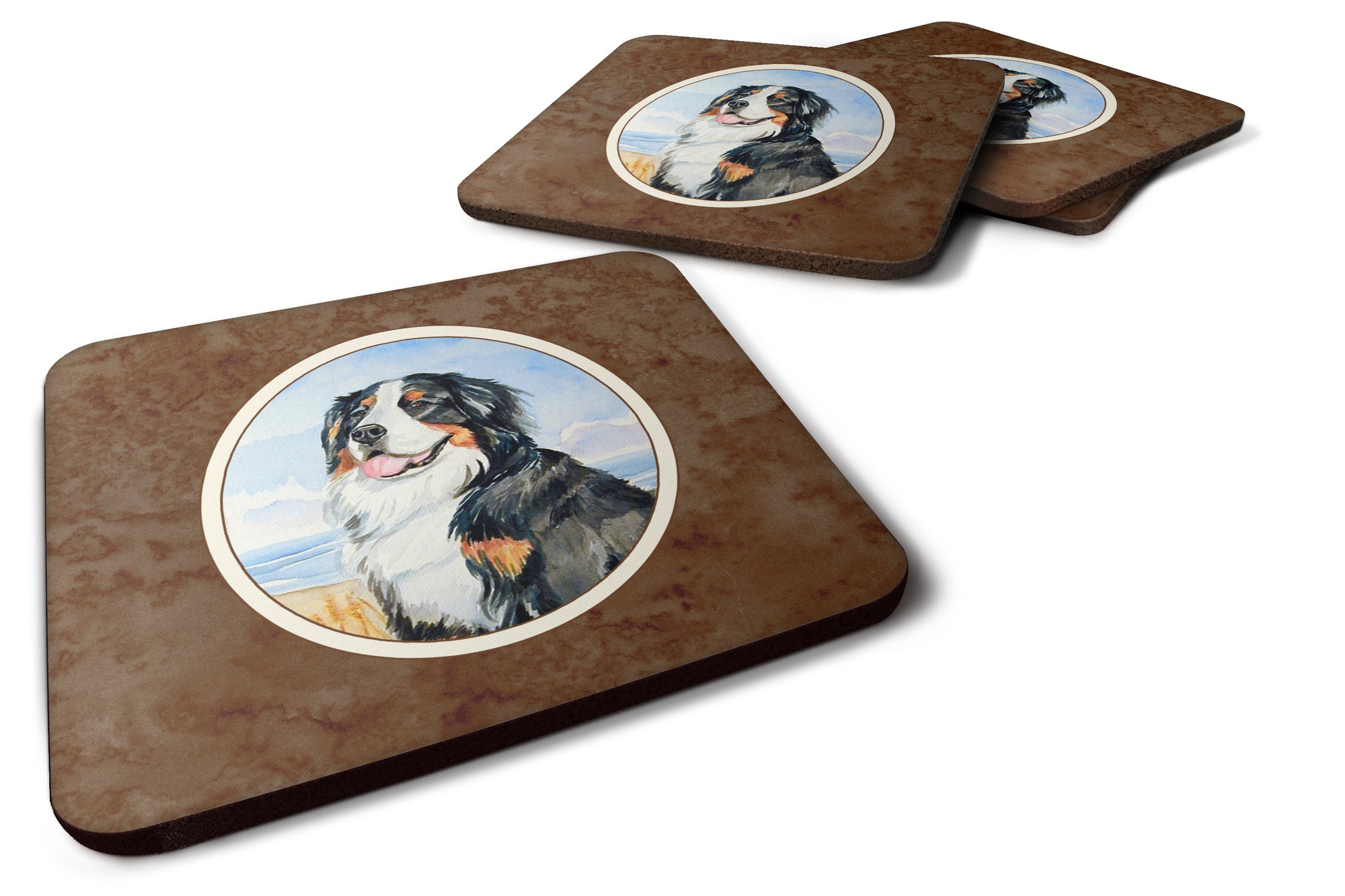 Momma's Love Bernese Mountain Dog Foam Coaster Set of 4 7012FC - the-store.com