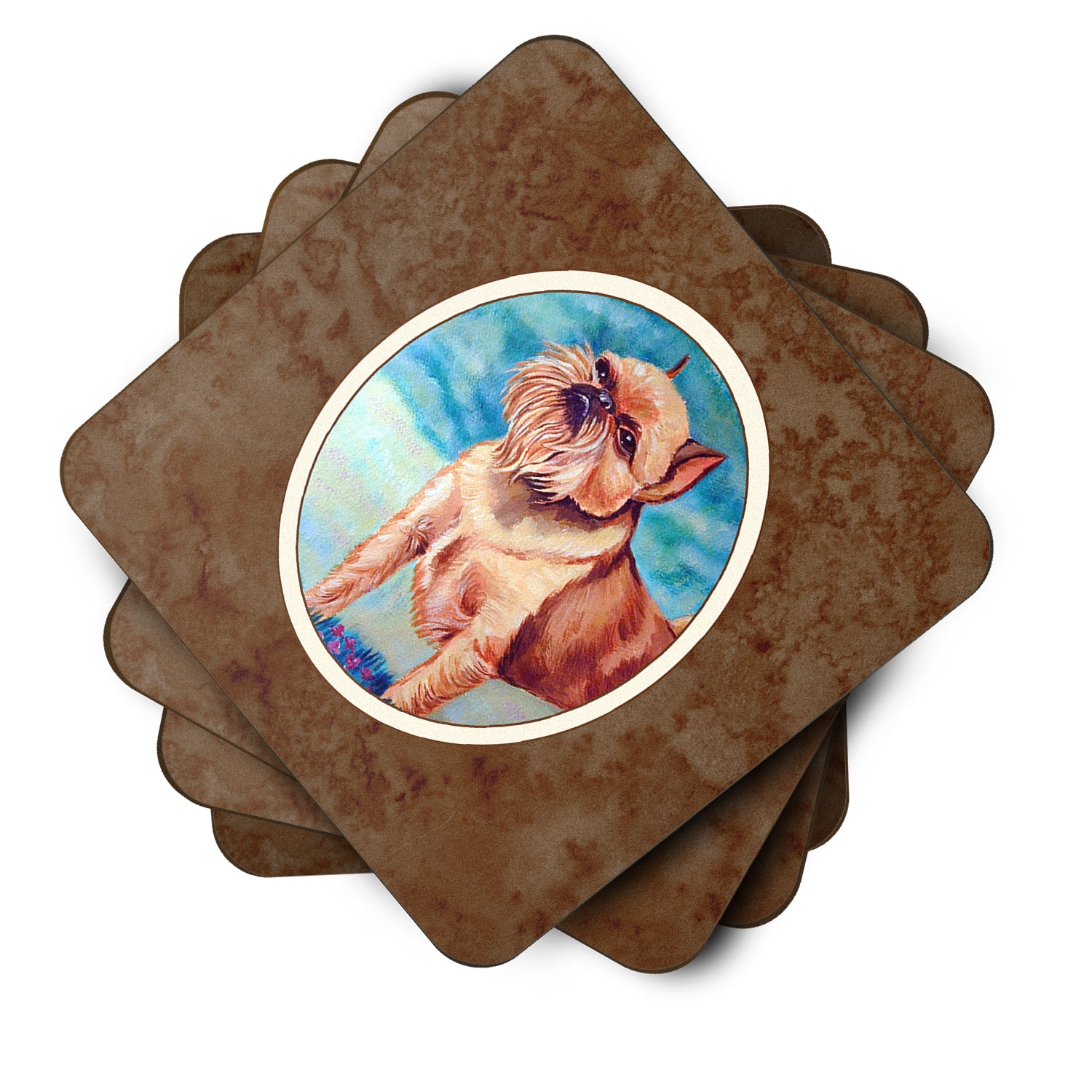 Brussels Griffon Foam Coaster Set of 4 7016FC - the-store.com