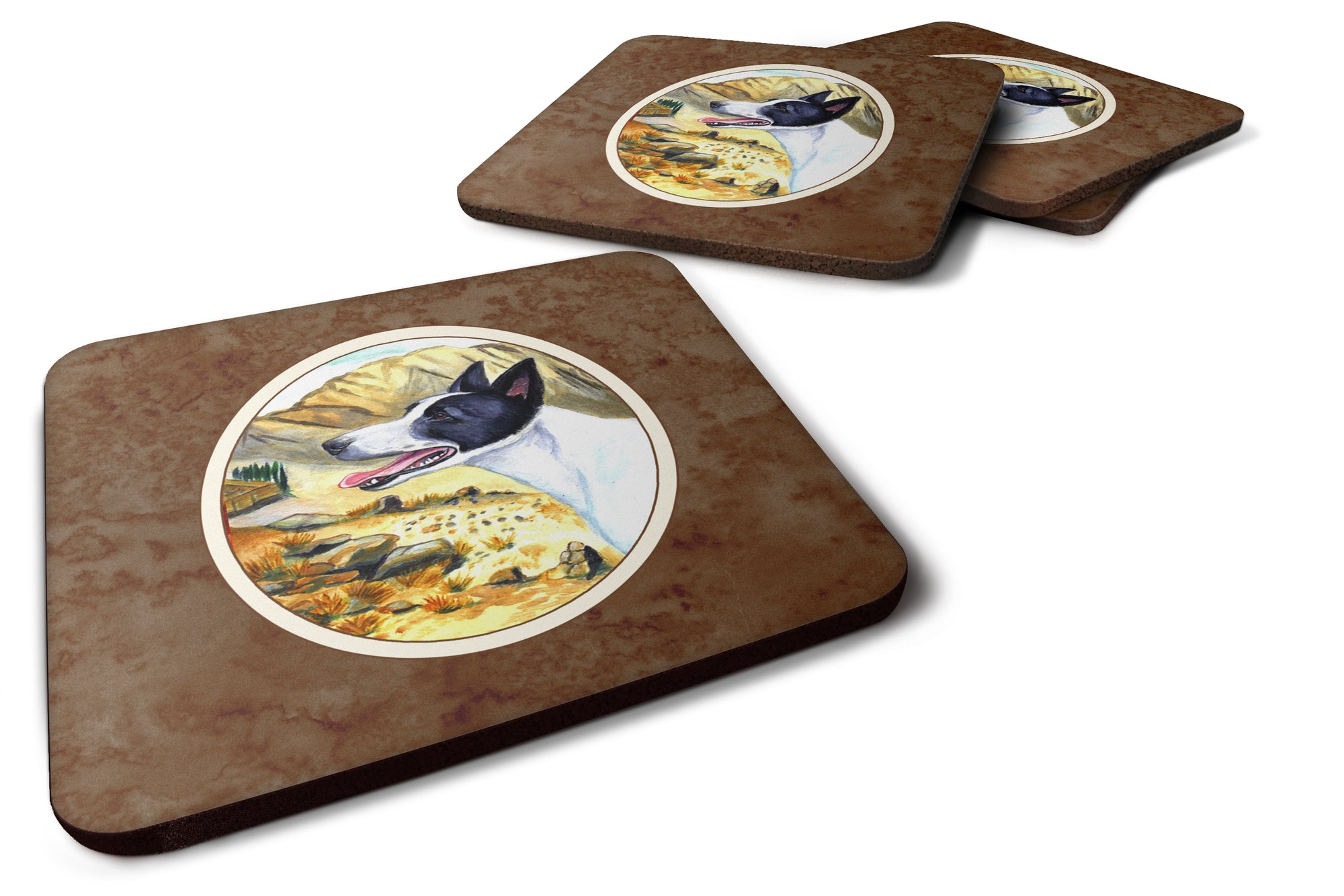 Canaan Dog Foam Coaster Set of 4 7018FC - the-store.com