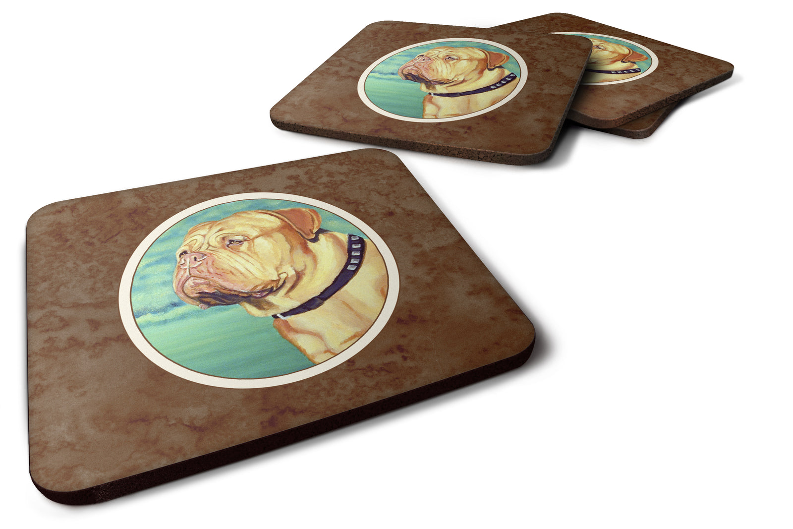 Dogue de Bordeaux Foam Coaster Set of 4 7024FC - the-store.com