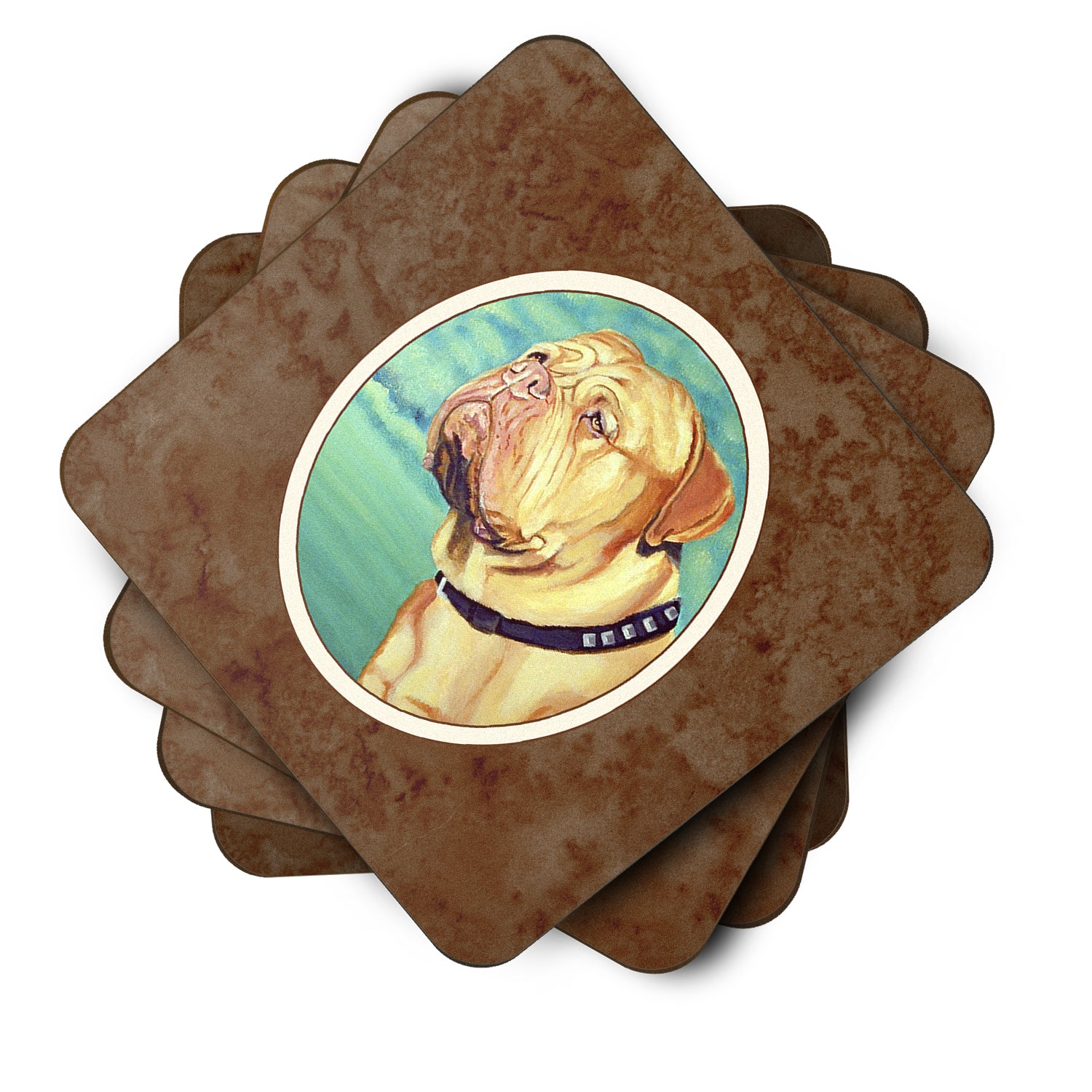 Dogue de Bordeaux Foam Coaster Set of 4 7024FC - the-store.com