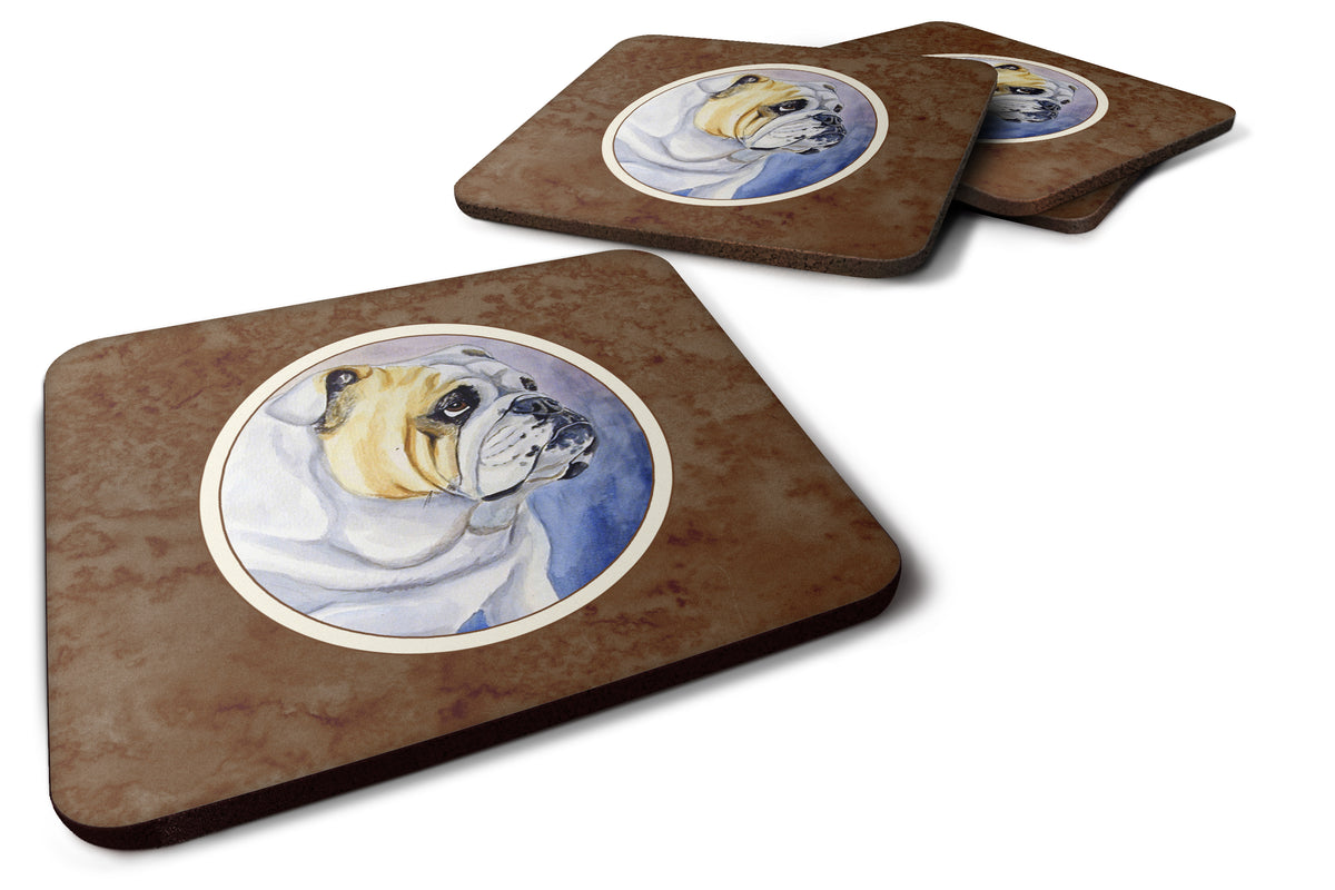 English Bulldog Foam Coaster Set of 4 7028FC - the-store.com