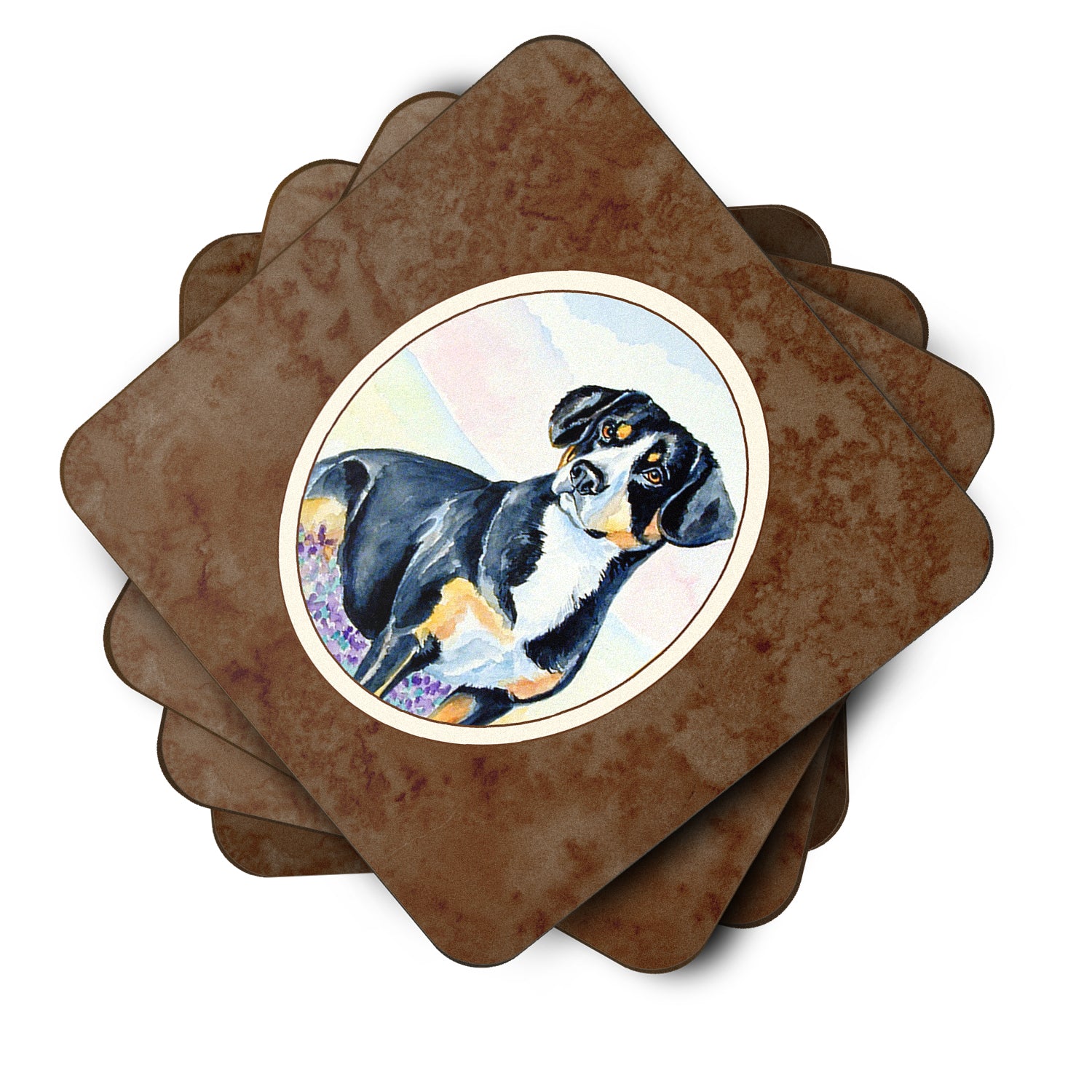 Entlebucher Mountain Dog Foam Coaster Set of 4 7030FC - the-store.com