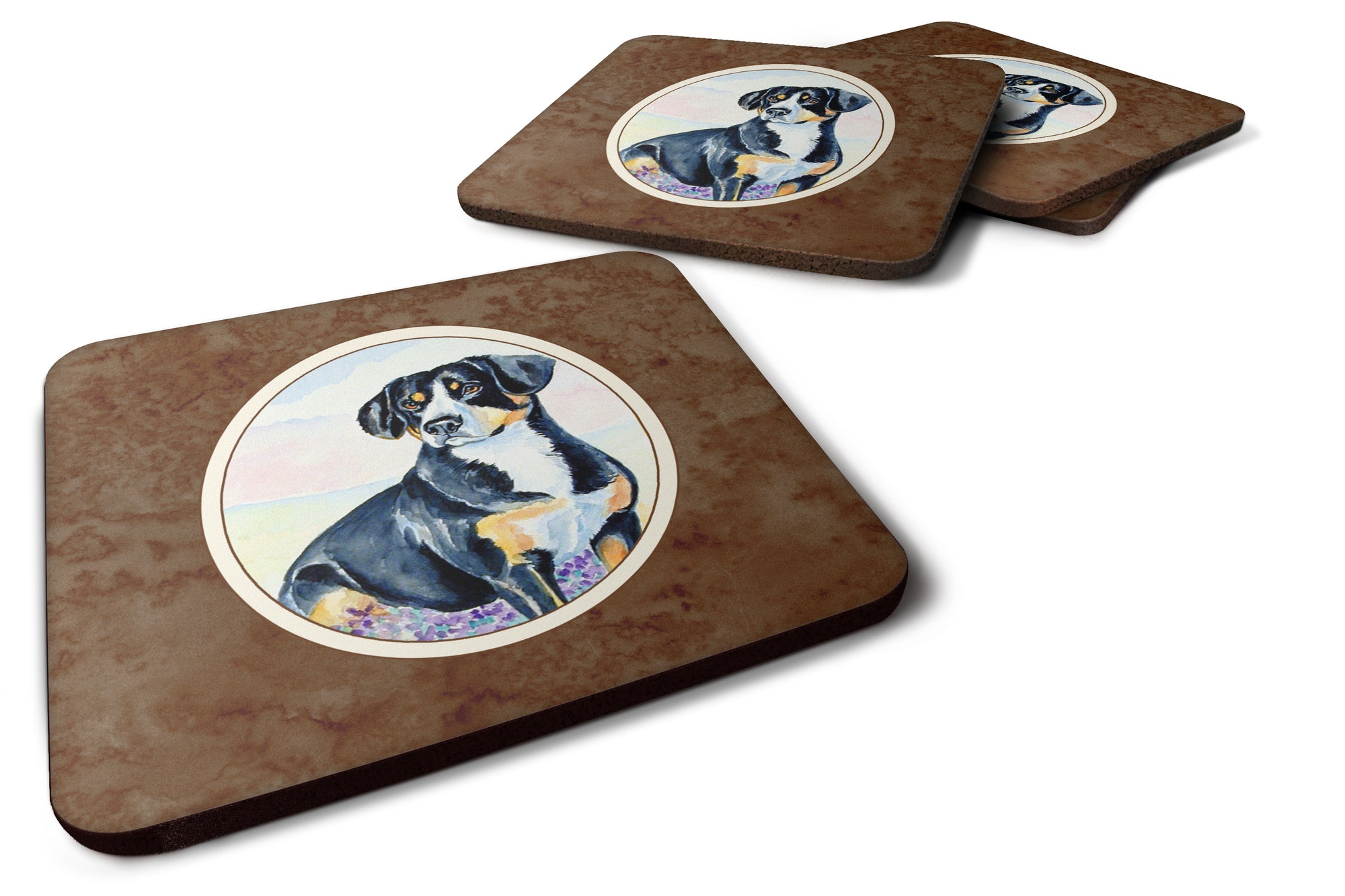 Entlebucher Mountain Dog Foam Coaster Set of 4 7030FC - the-store.com