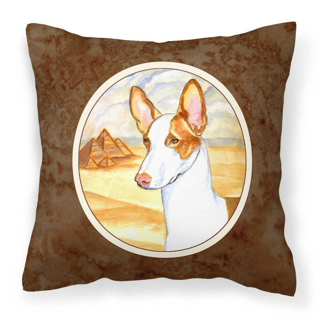 Ibizan Hound Fabric Decorative Pillow 7031PW1414 - the-store.com