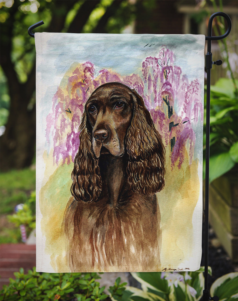 Field Spaniel Flag Garden Size.