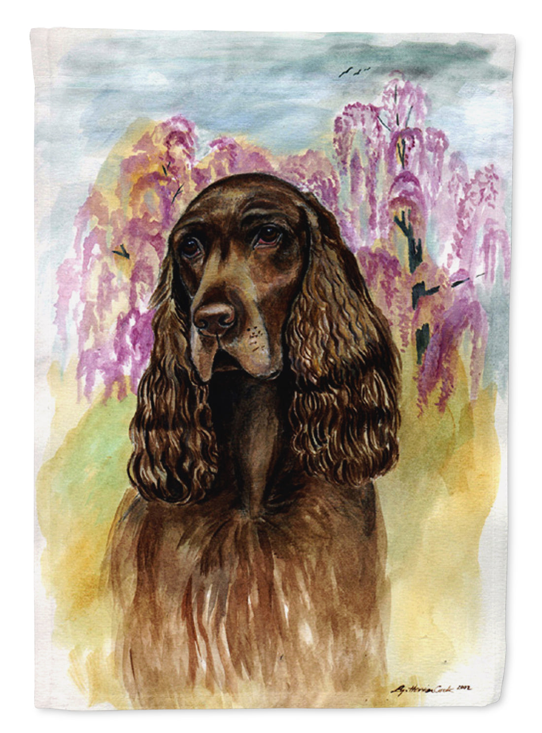 Field Spaniel Flag Garden Size.