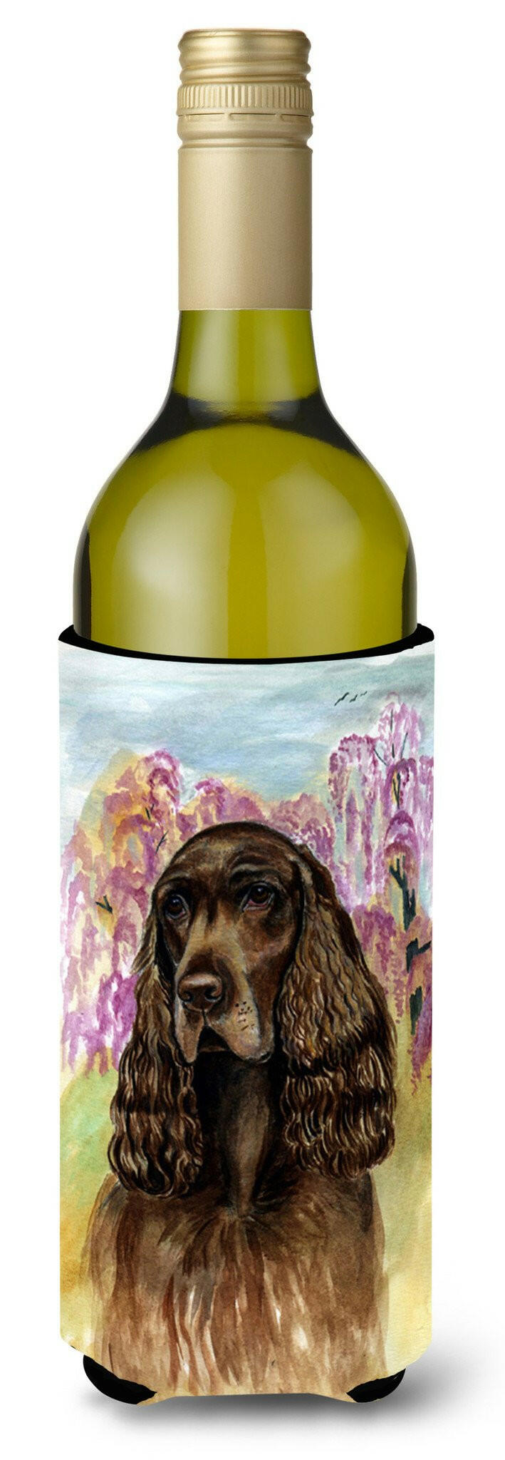 Field Spaniel Wine Bottle Beverage Insulator Beverage Insulator Hugger by Caroline's Treasures