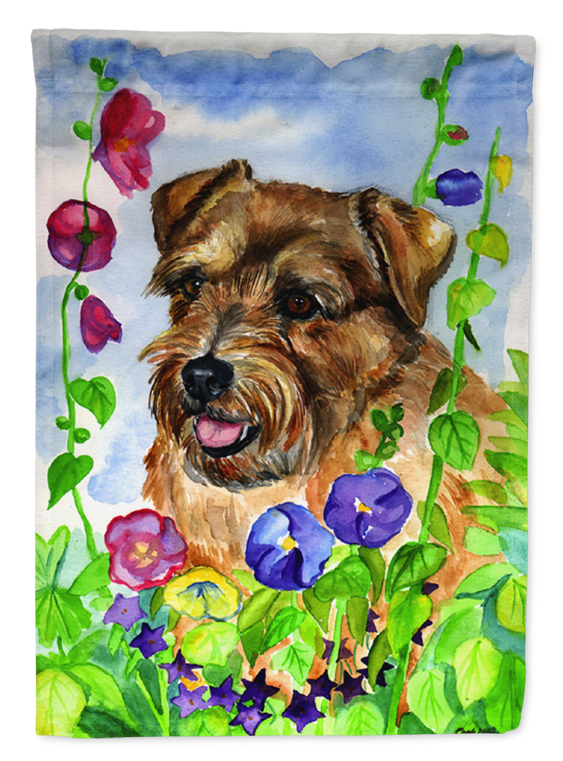 Norfolk Terrier Flag Garden Size.