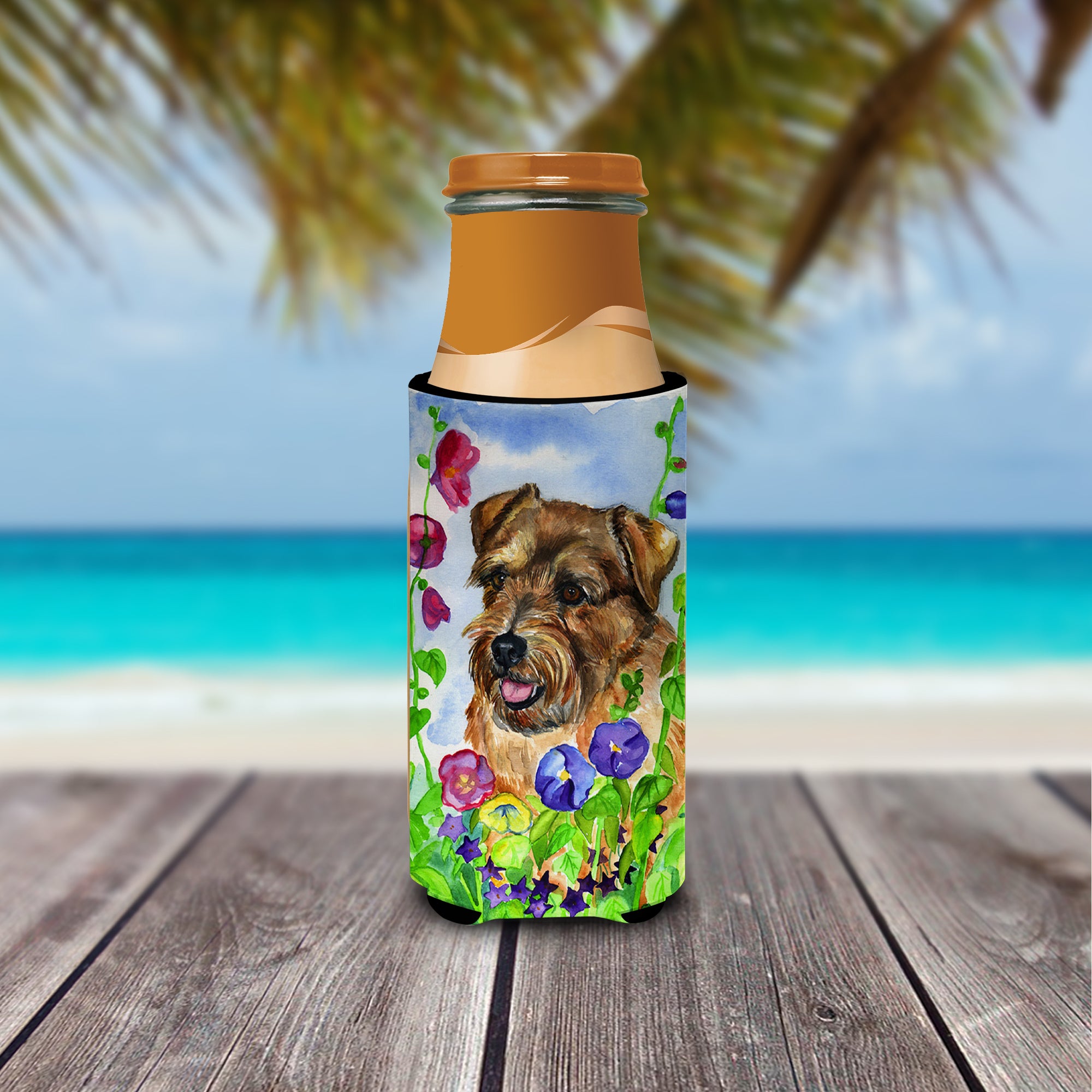 Norfolk Terrier Ultra Beverage Insulators for slim cans 7035MUK.