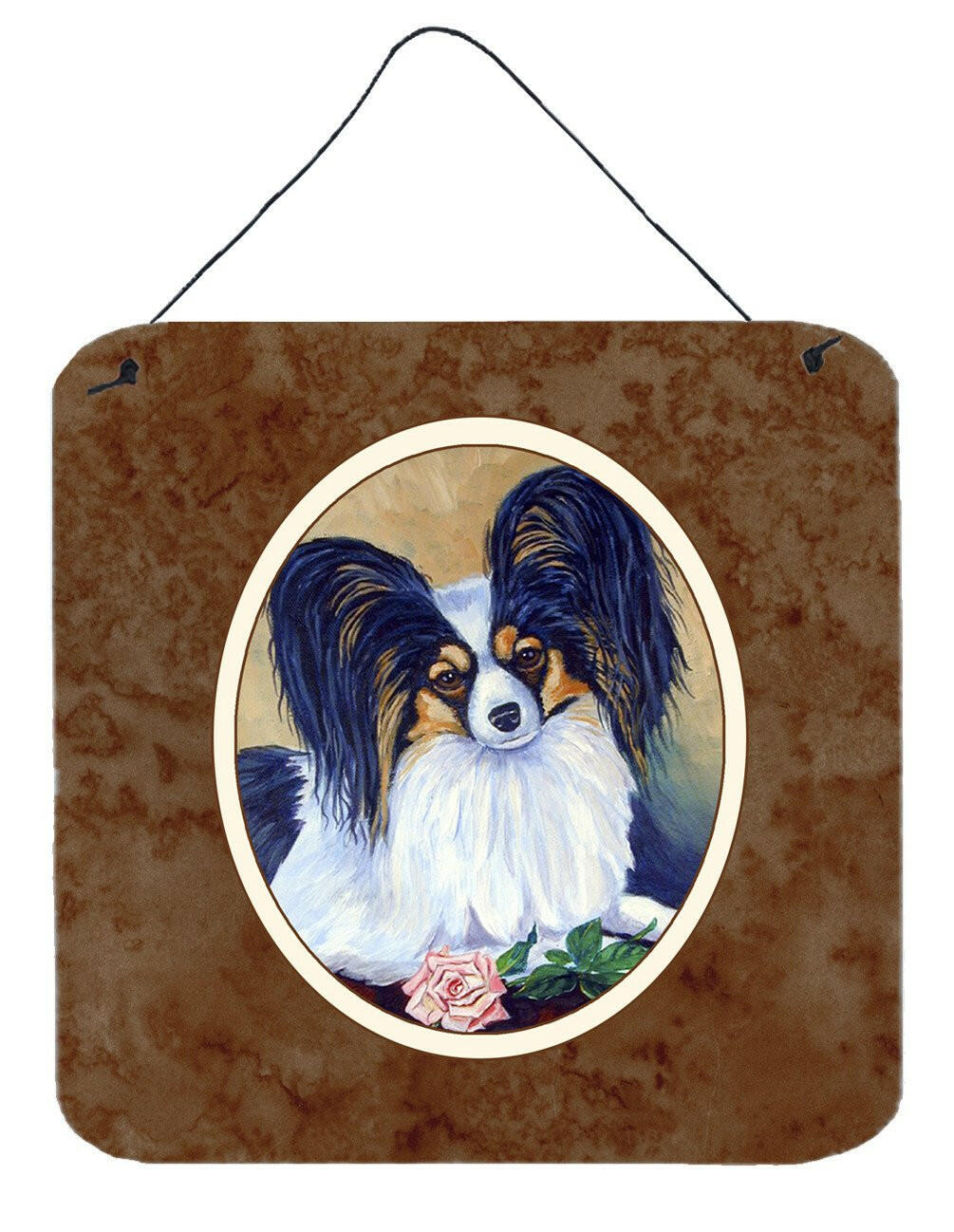 Papillon A Rose for you Wall or Door Hanging Prints 7037DS66 by Caroline's Treasures