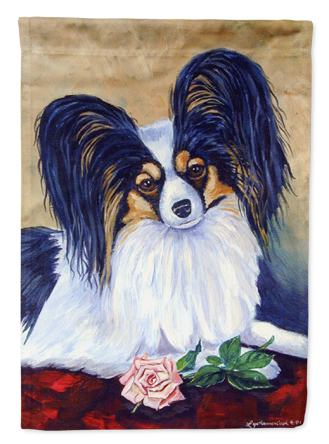 Papillon A Rose for you Flag Garden Size.