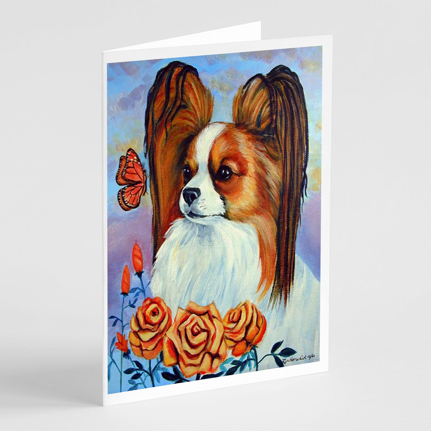 Buy this Papillon Greeting Cards and Envelopes Pack of 8