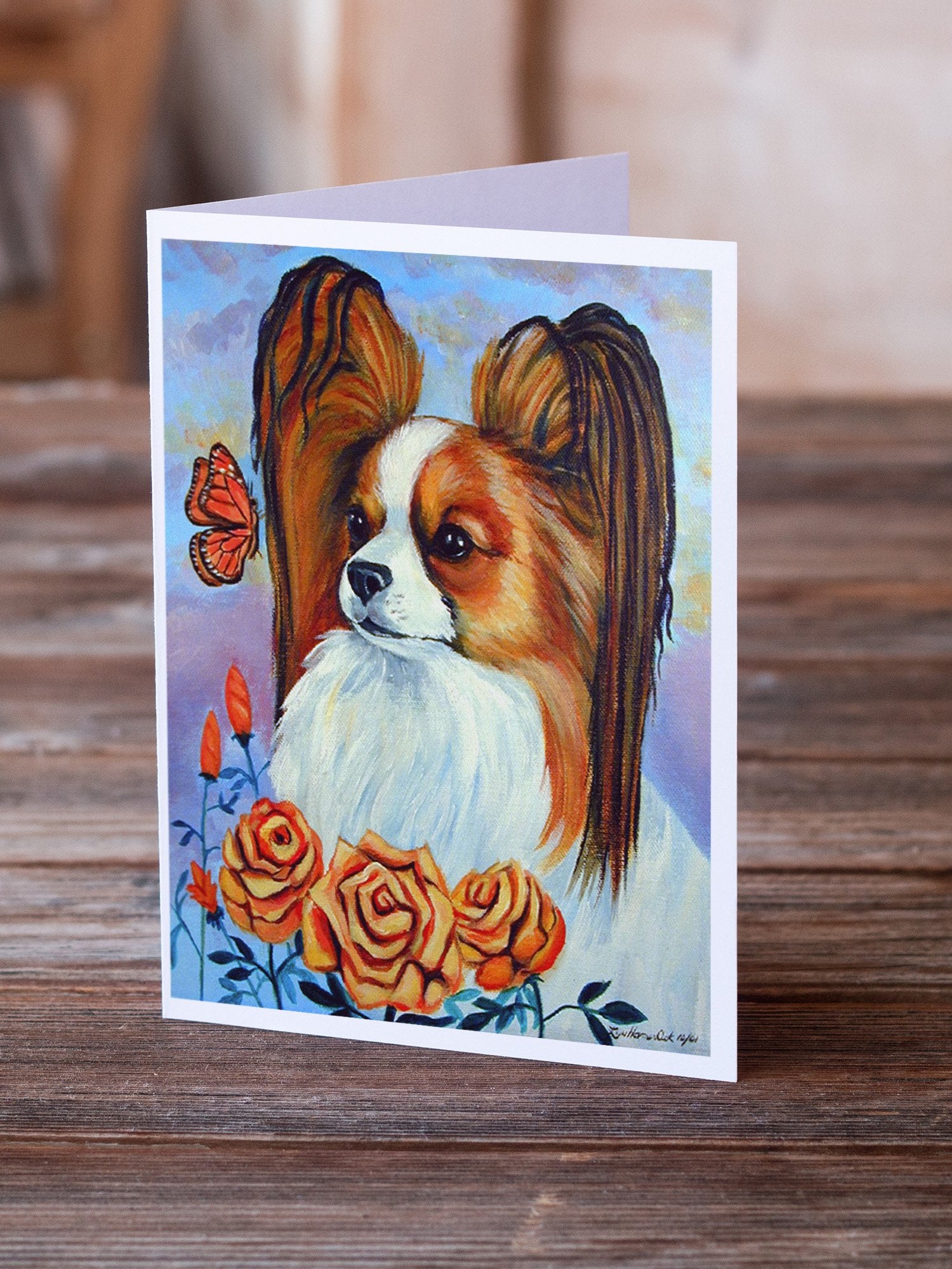 Papillon Greeting Cards and Envelopes Pack of 8 - the-store.com