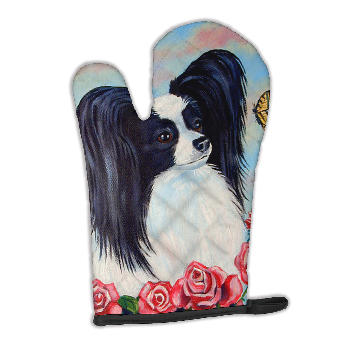 Papillon Black and White Oven Mitt 7040OVMT  the-store.com.