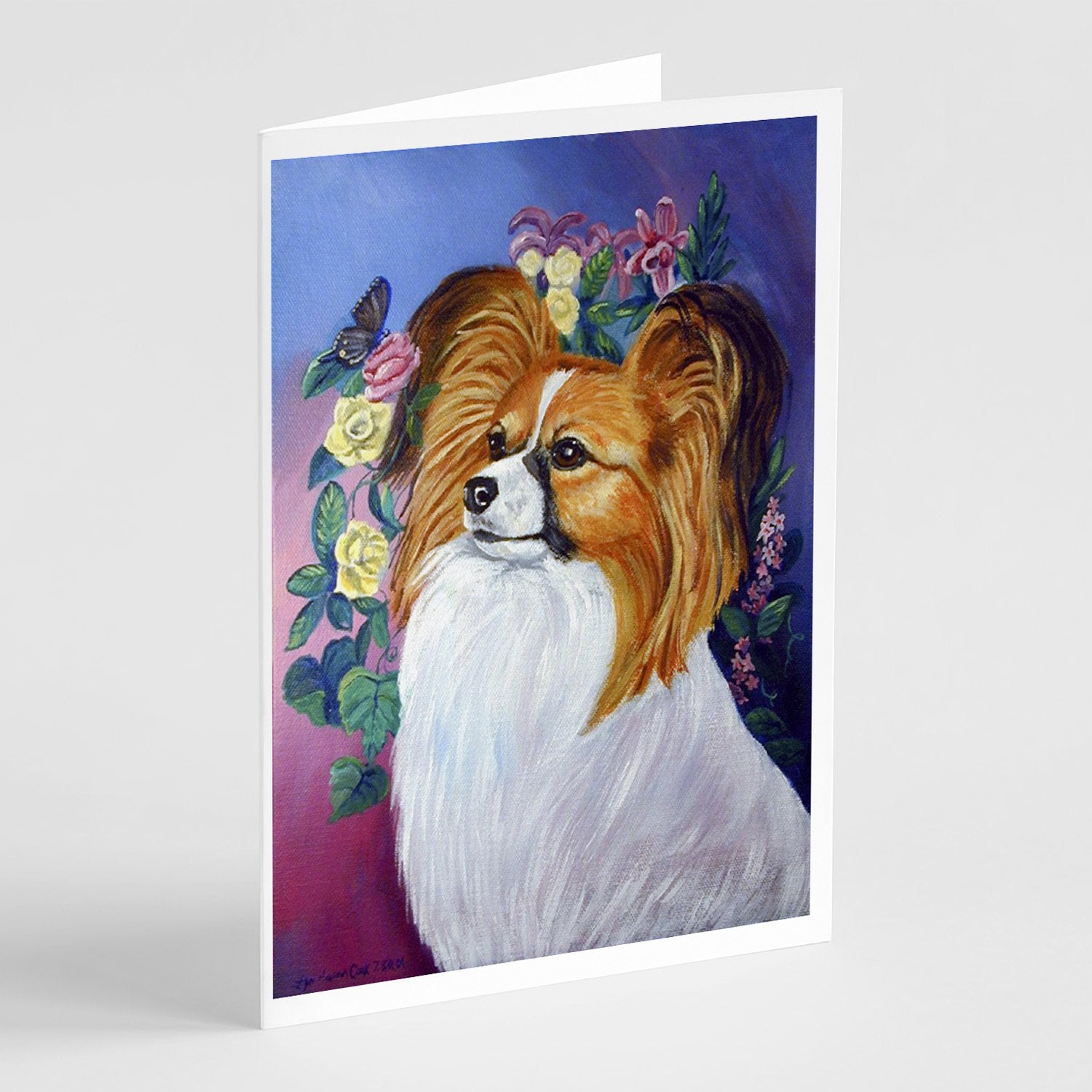 Buy this Papillon Greeting Cards and Envelopes Pack of 8