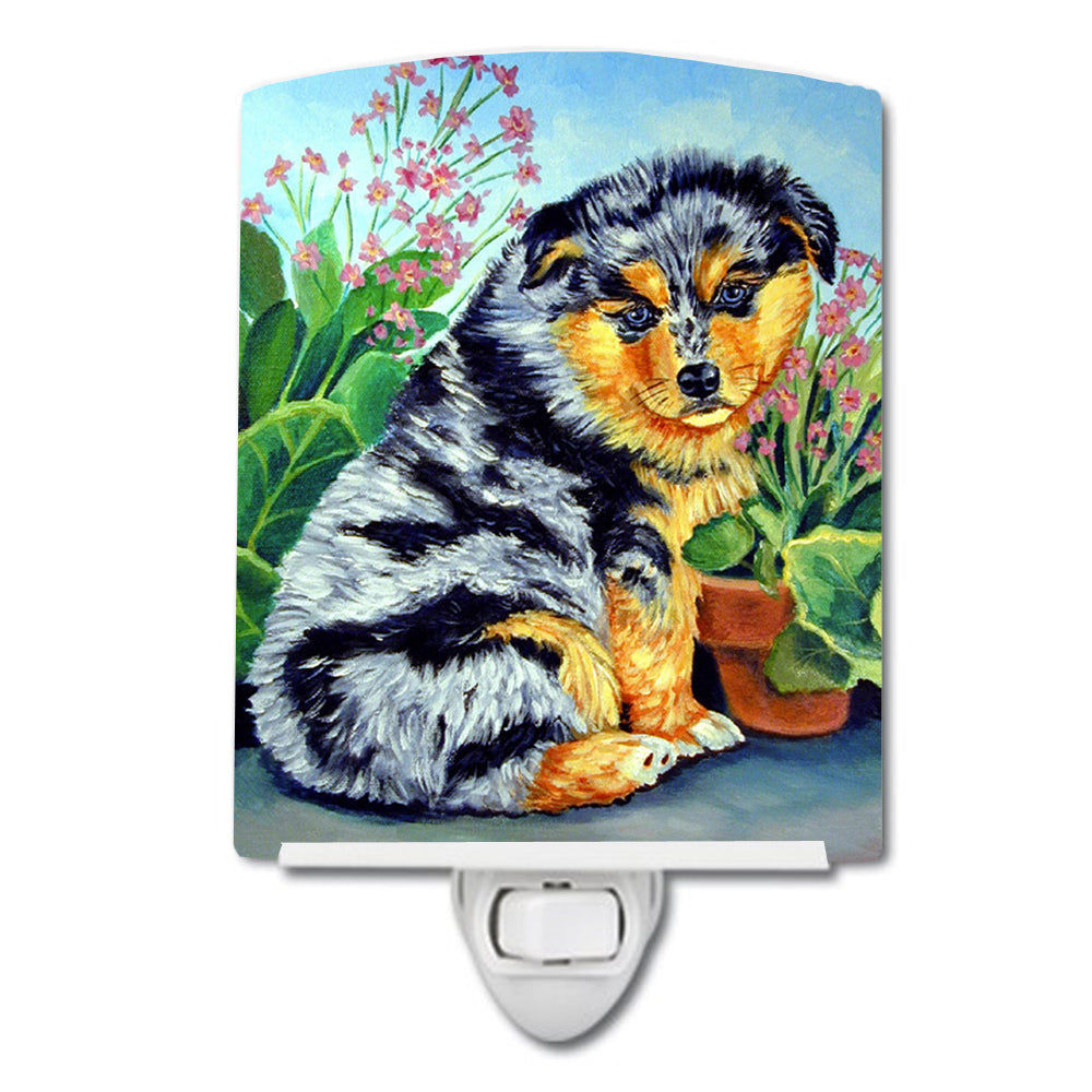 Australian Shepherd Puppy Ceramic Night Light 7045CNL - the-store.com