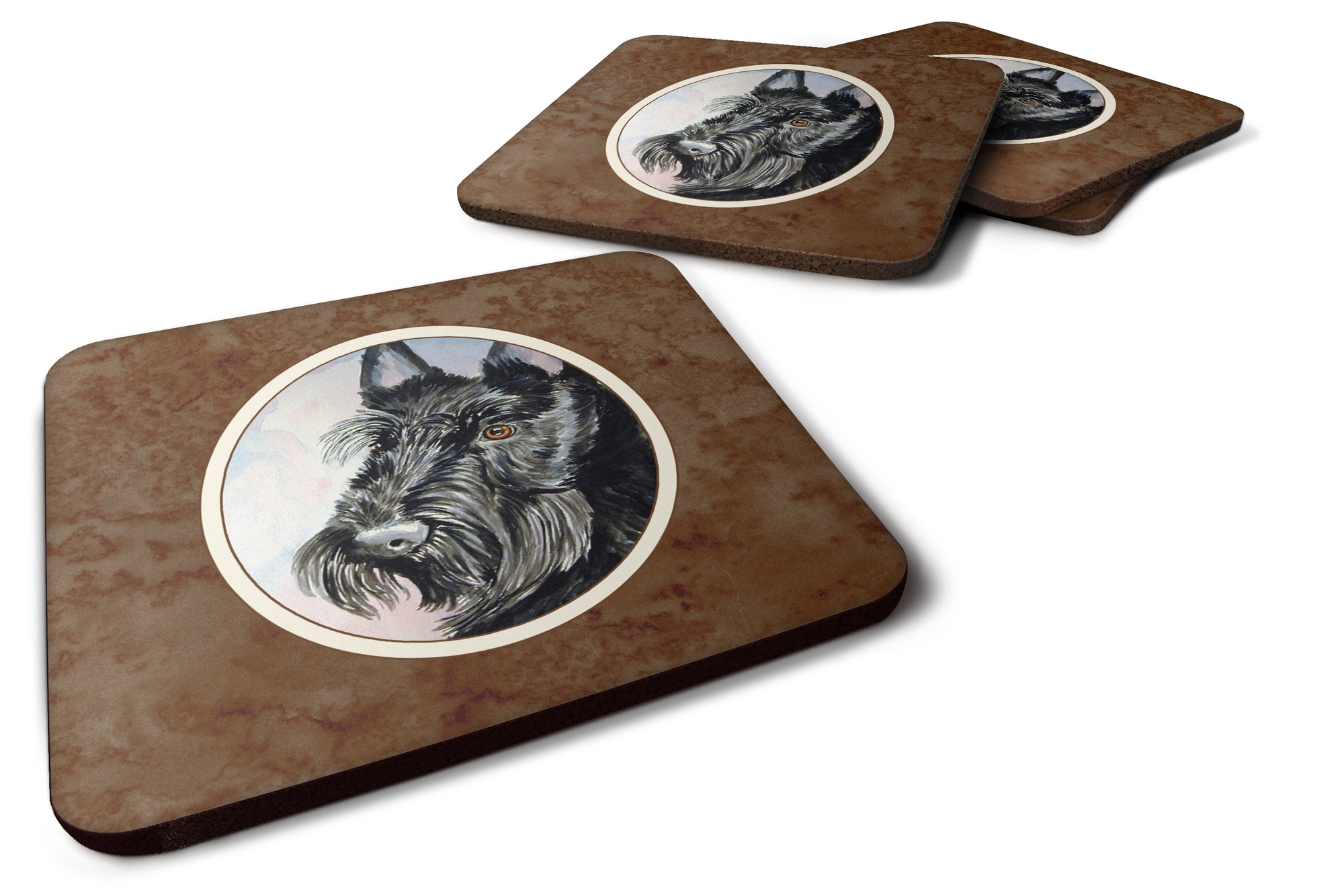 Scottish Terrier Foam Coaster Set of 4 7047FC - the-store.com