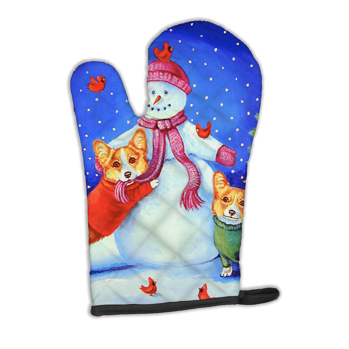 Snowman with Corgi Oven Mitt 7048OVMT  the-store.com.