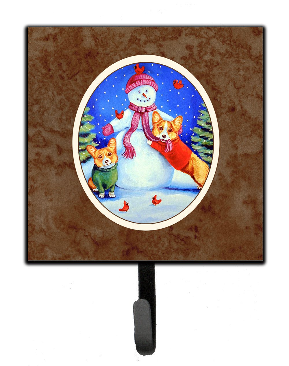 Snowman with Corgi Leash or Key Holder 7048SH4 by Caroline's Treasures