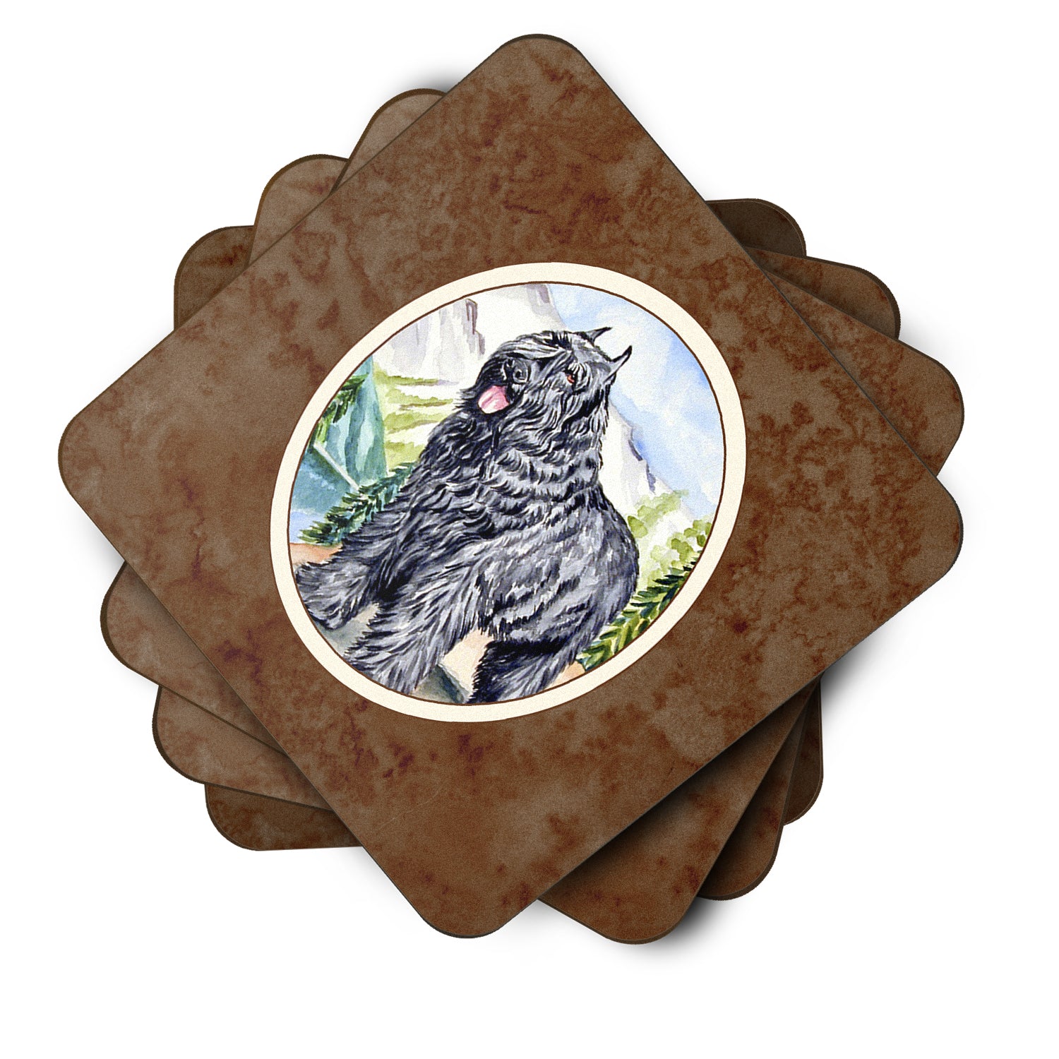 Bouvier des Flandres Foam Coaster Set of 4 7049FC - the-store.com