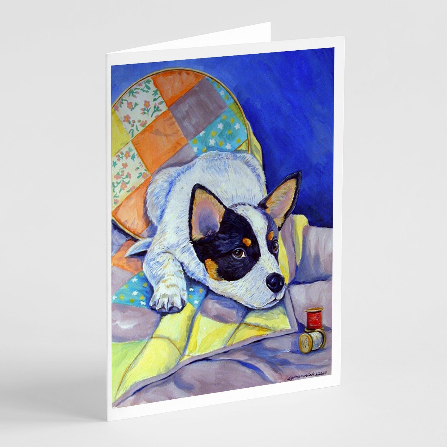 Buy this Australian Cattle Dog Sew Perfect Greeting Cards and Envelopes Pack of 8