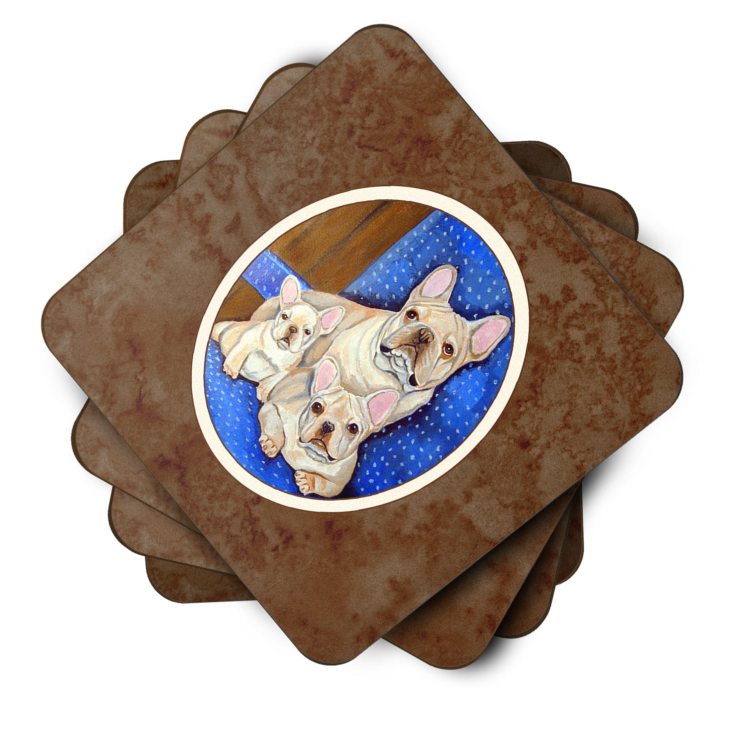 French Bulldog Momma's Love Foam Coaster Set of 4 7055FC - the-store.com