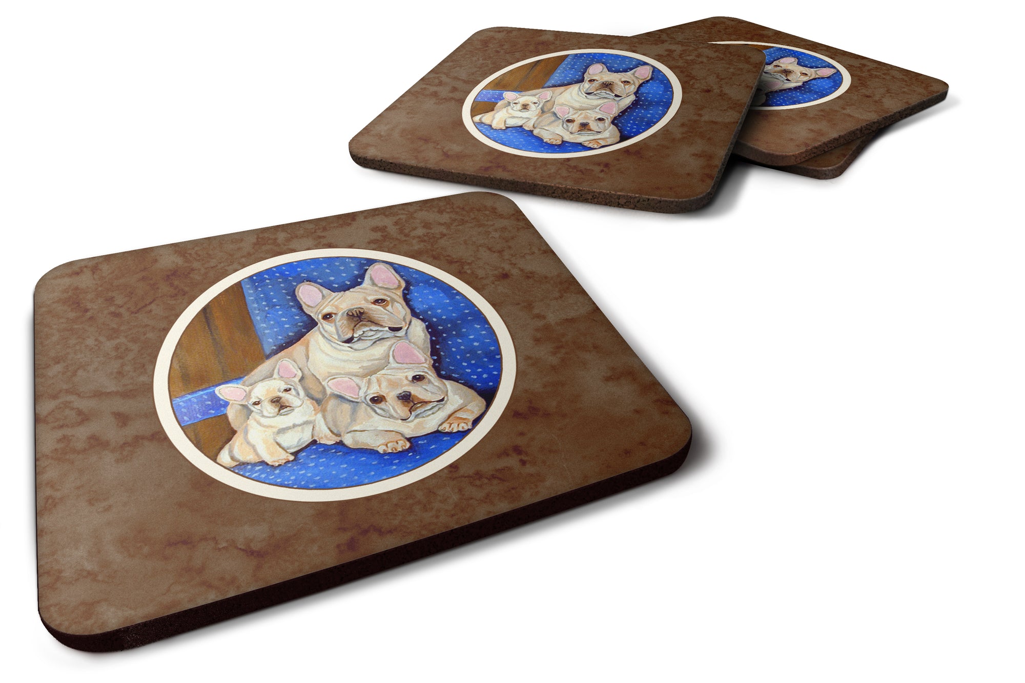 French Bulldog Momma's Love Foam Coaster Set of 4 7055FC - the-store.com