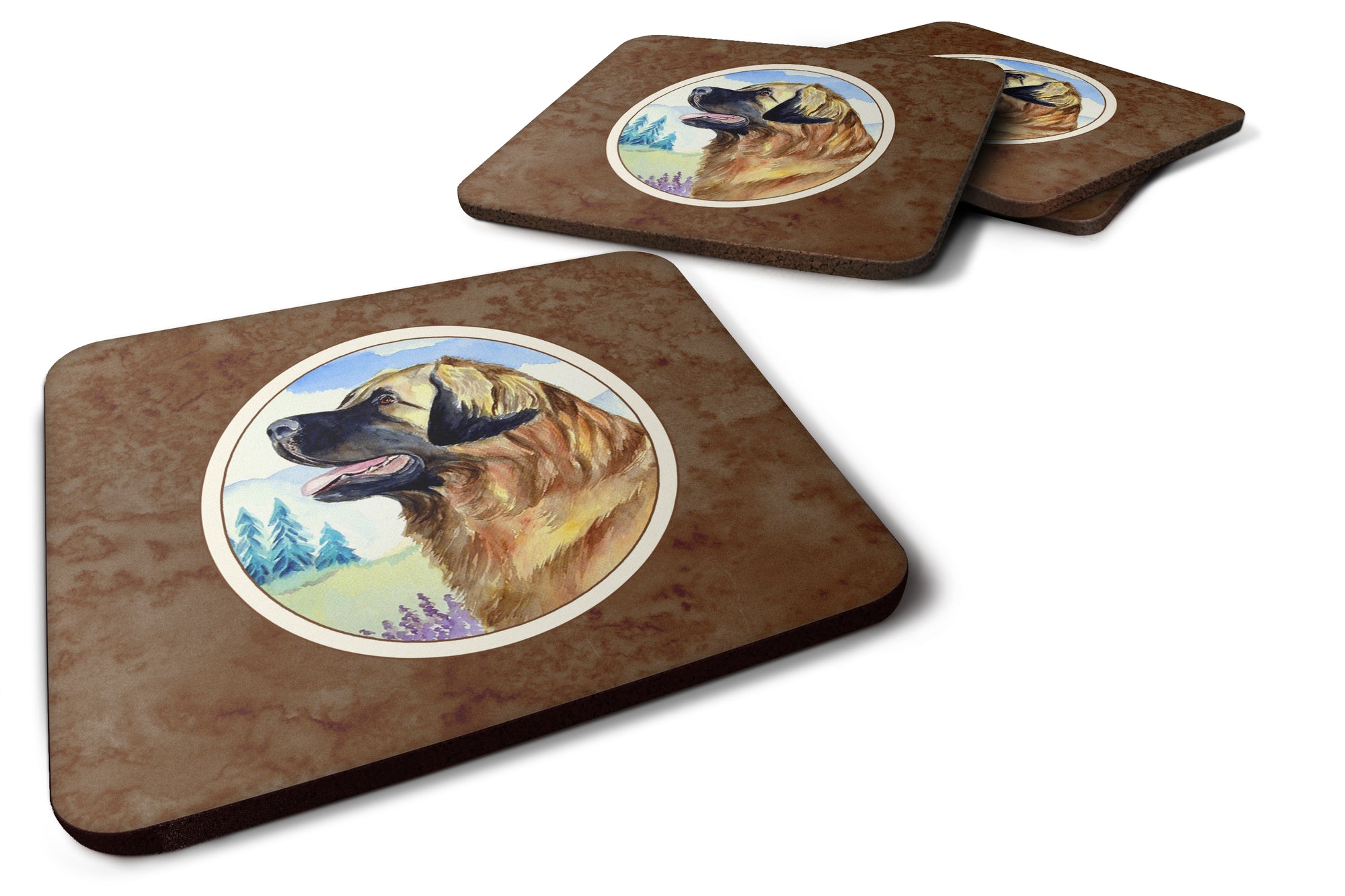 Leonberger Foam Coaster Set of 4 7056FC - the-store.com