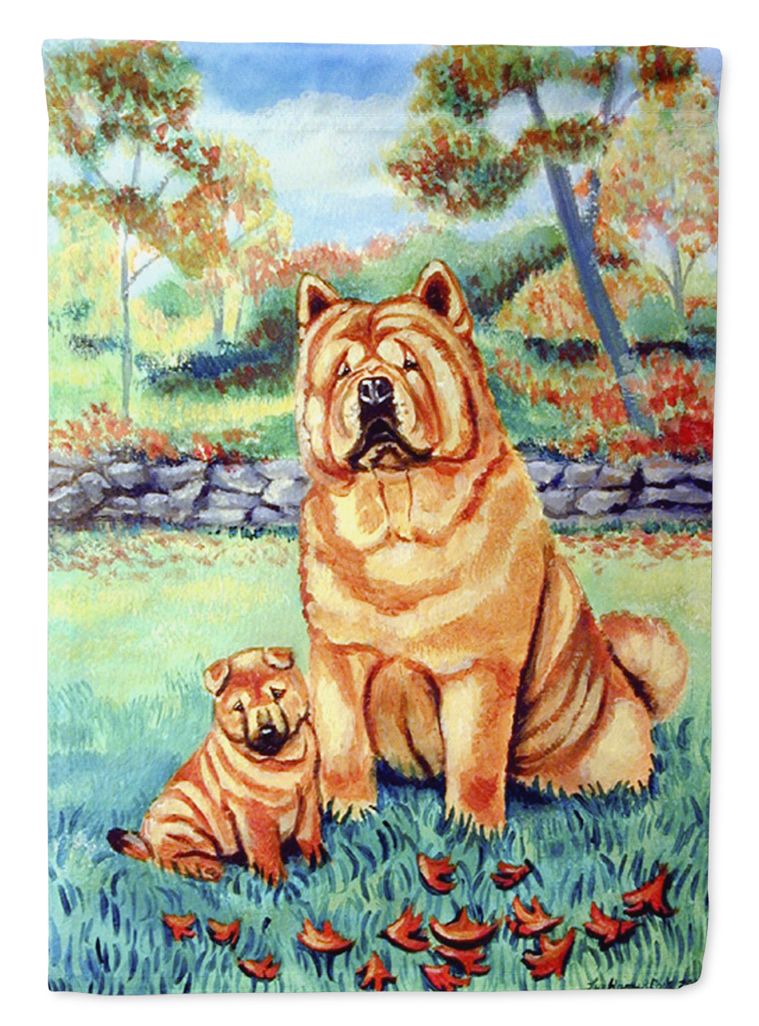 Chow Chow Momma's Love Flag Garden Size.