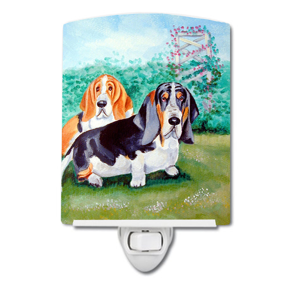 Basset Hound Double Trouble Ceramic Night Light 7061CNL - the-store.com