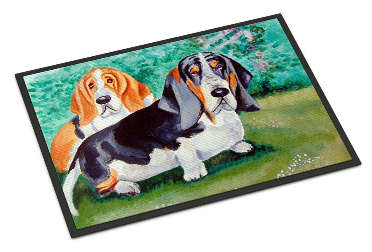 Basset Hound Double Trouble Indoor or Outdoor Mat 24x36 Doormat - the-store.com