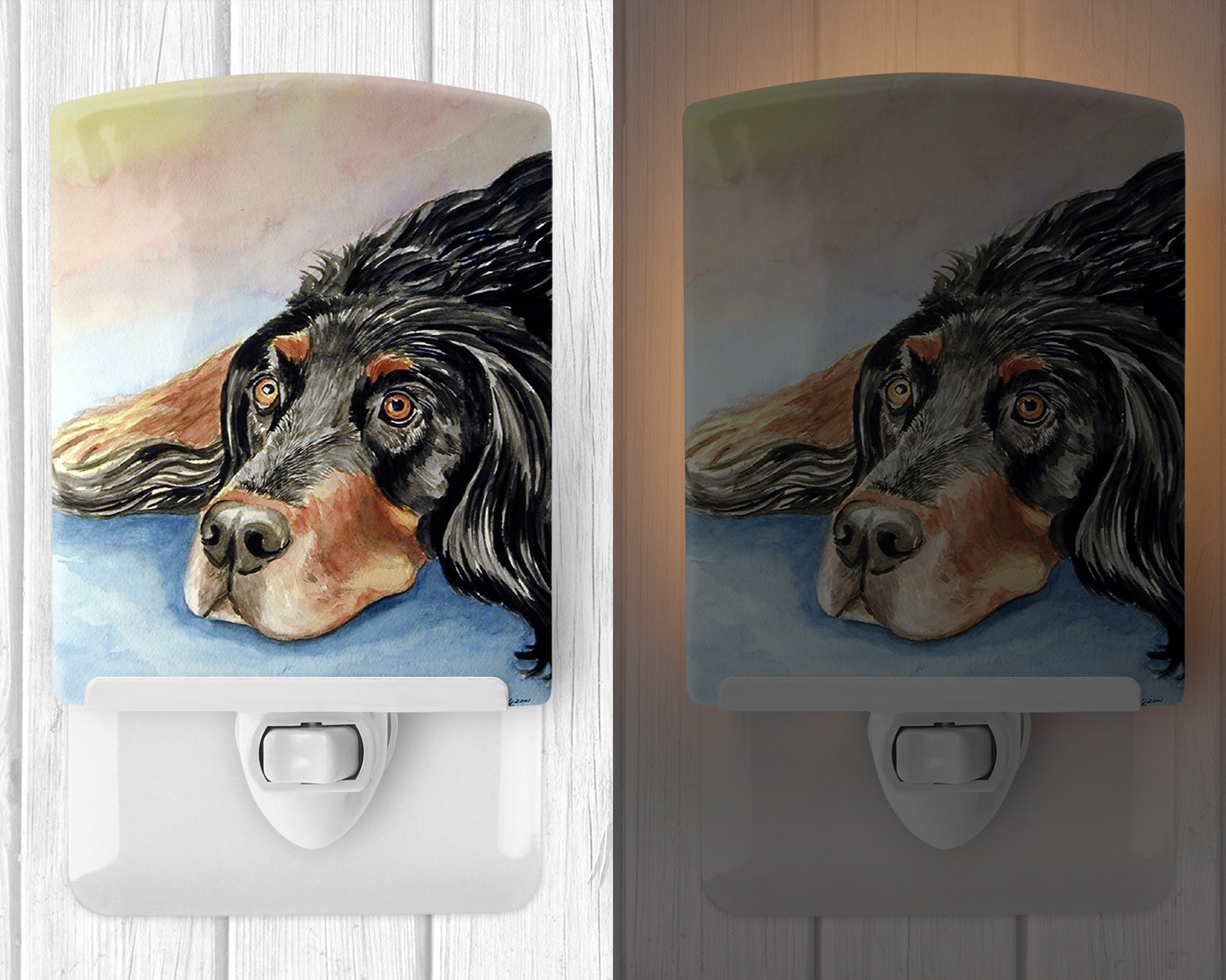 Gordon Setter Waiting on Mom Ceramic Night Light 7062CNL - the-store.com