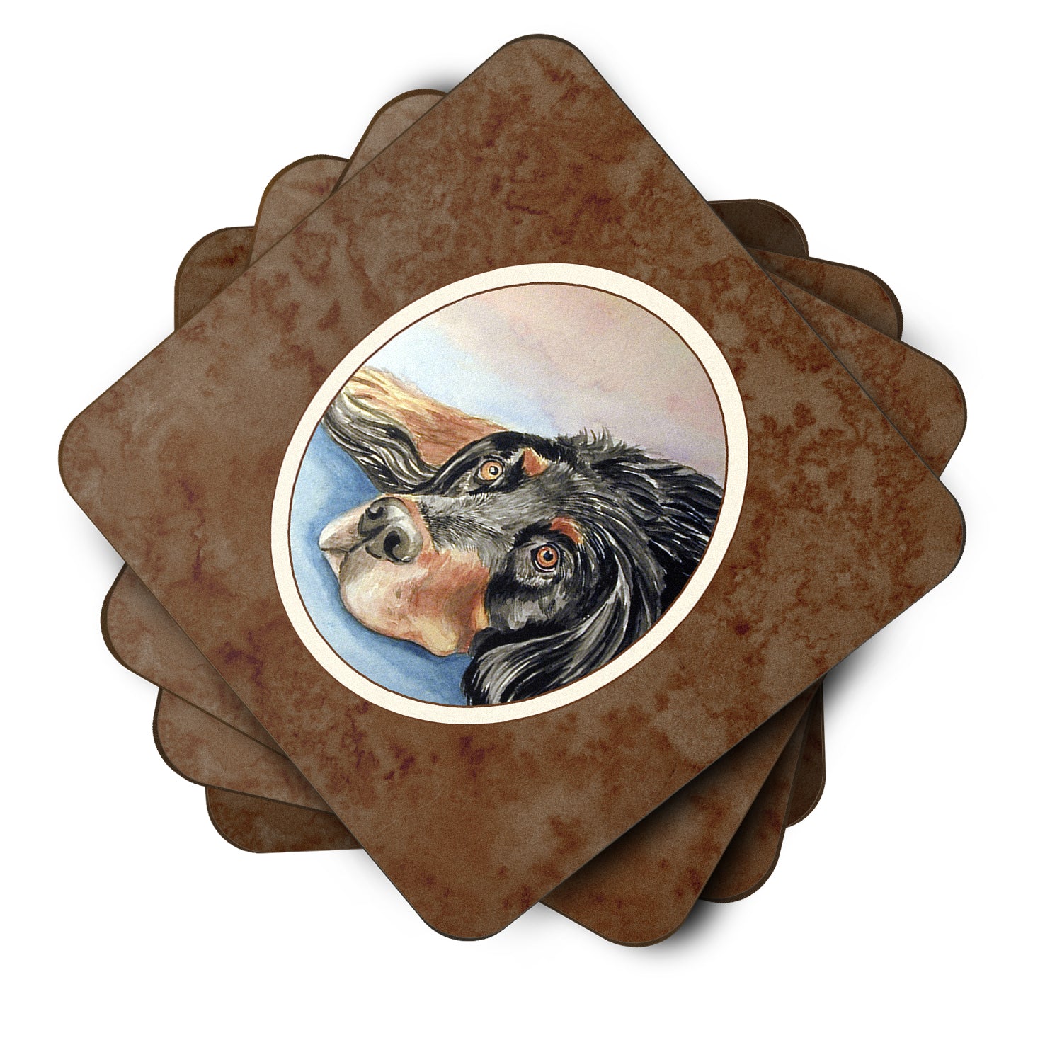 Gordon Setter Waiting on Mom Foam Coaster Set of 4 7062FC - the-store.com