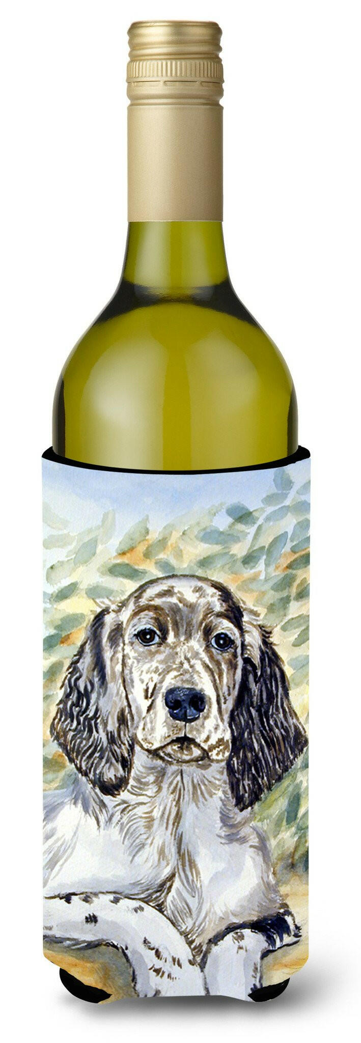 English Setter Patience Wine Bottle Beverage Insulator Beverage Insulator Hugger by Caroline&#39;s Treasures