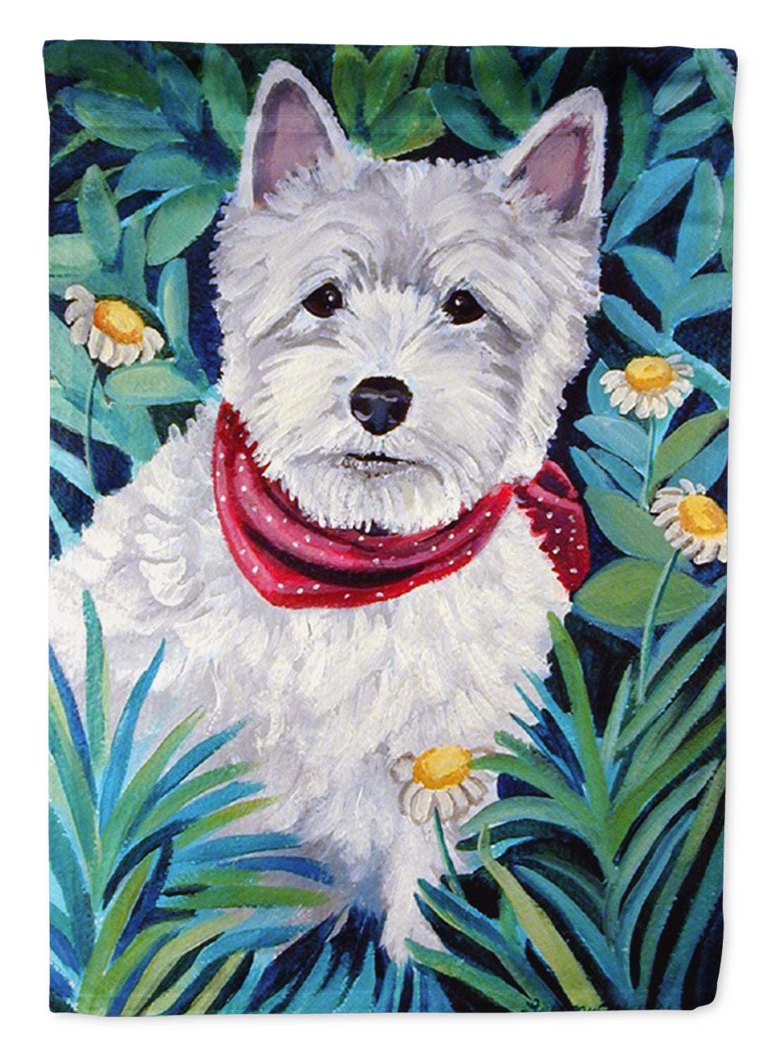 Westie Flag Canvas House Size  the-store.com.