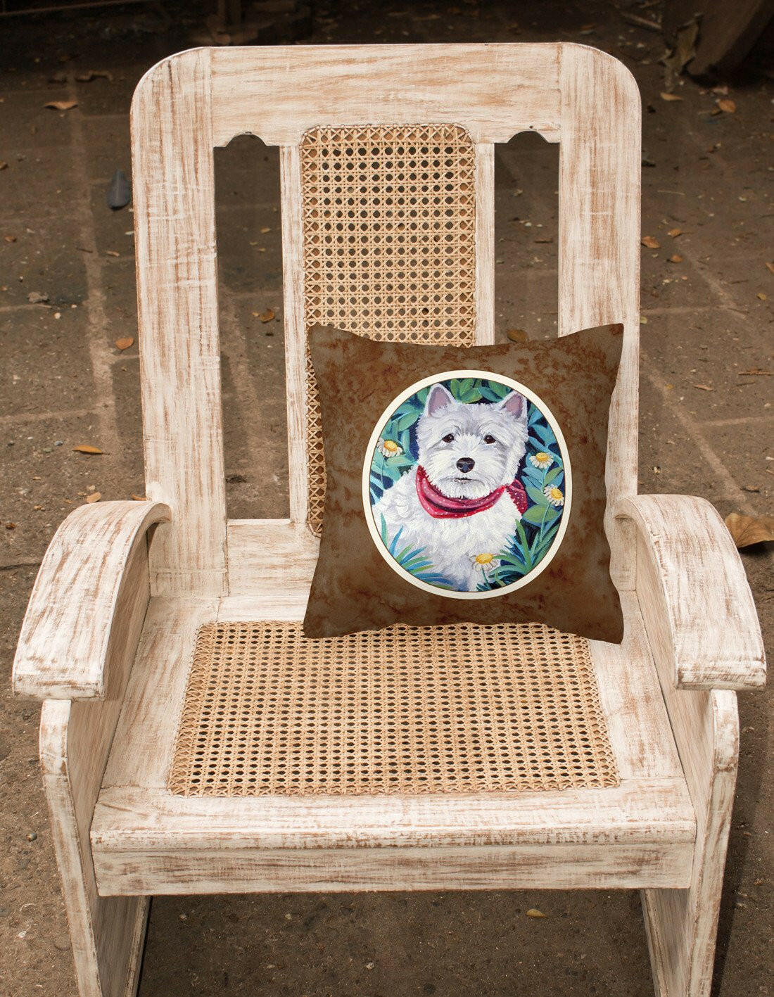 Westie Fabric Decorative Pillow 7066PW1414 - the-store.com