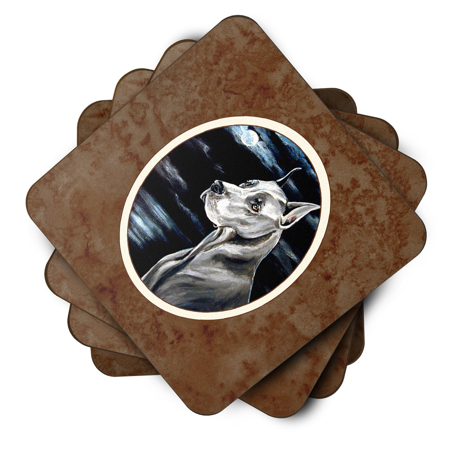 Great Dane Moonlight Foam Coaster Set of 4 7067FC - the-store.com