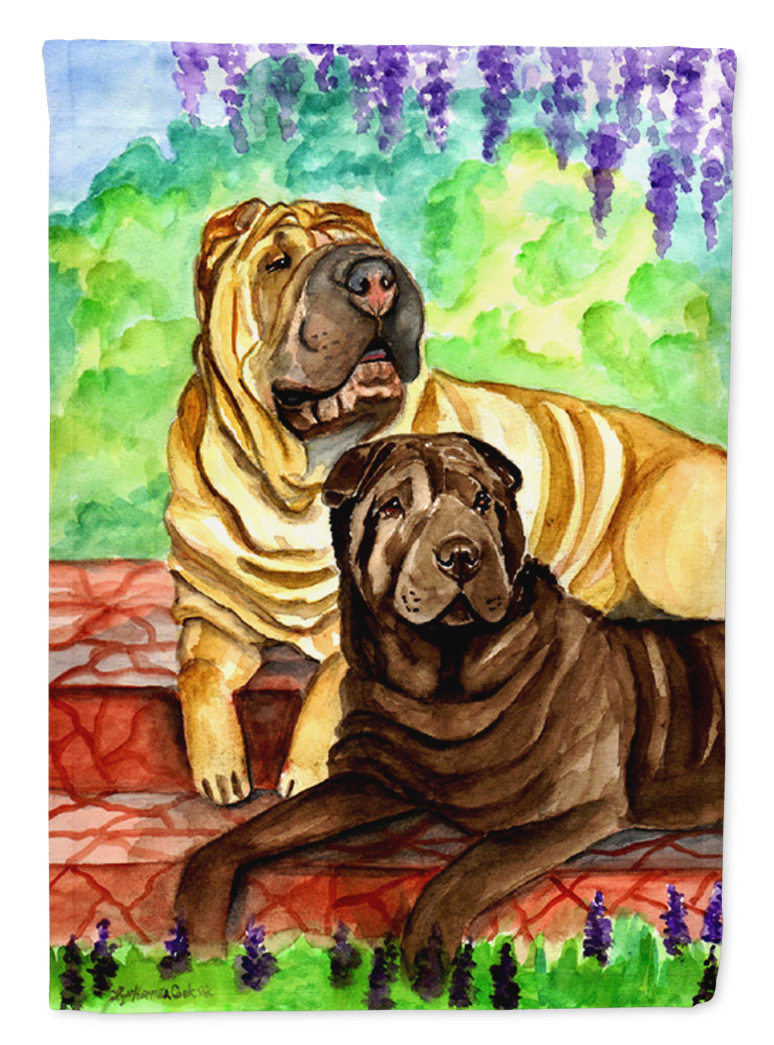 Shar Pei Patio Peis Flag Garden Size.