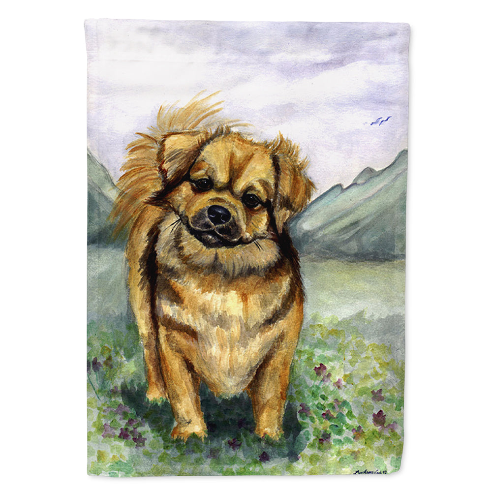 Tibetan Spaniel Flag Canvas House Size  the-store.com.