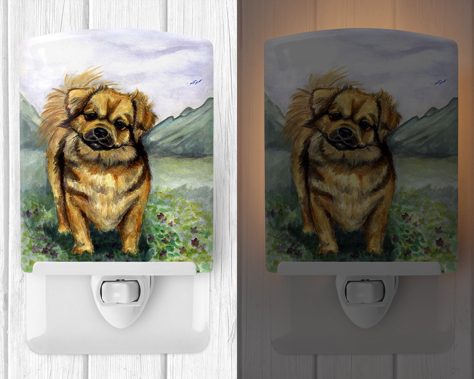 Tibetan Spaniel Ceramic Night Light 7075CNL - the-store.com